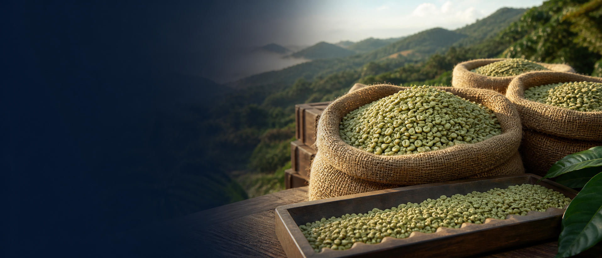 Indian green coffee beans prepared for wholesale sourcing